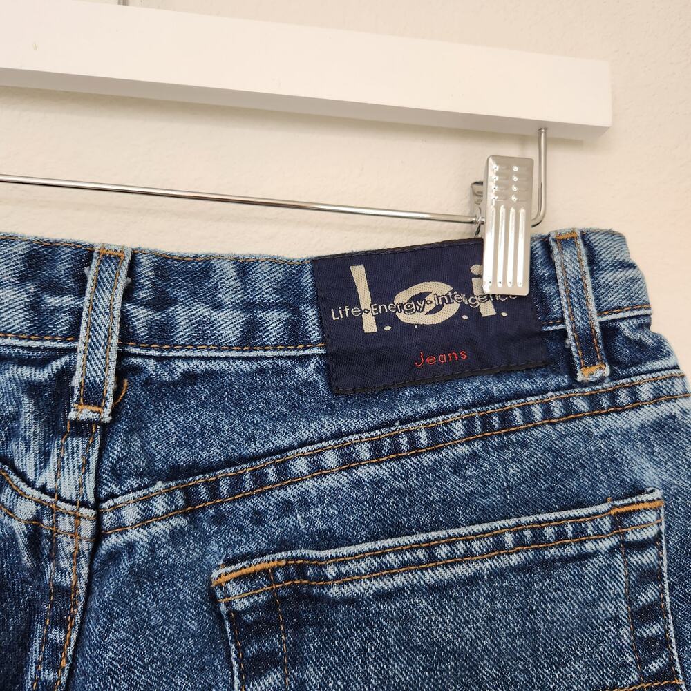 Vintage Y2K Dark Wash Denim Cut Off Jean Shorts Mid Rise Lei 4 - Picture 10 of 12